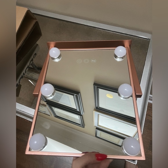 IMPRESSIONS VANITY Hollywood Tri-Tone Makeup Mirror Swivel Soft Touch Bronze - Picture 14 of 16